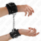 La marca KINK WRIST RESTRAINT nos facilita esta imagen de su producto KINK - MUÑEQUERAS FORRADAS NEGRO CON CORREA NEGRO AJUSTABLE 20-29 CM X 5.5 CM para nuestro catálogo.