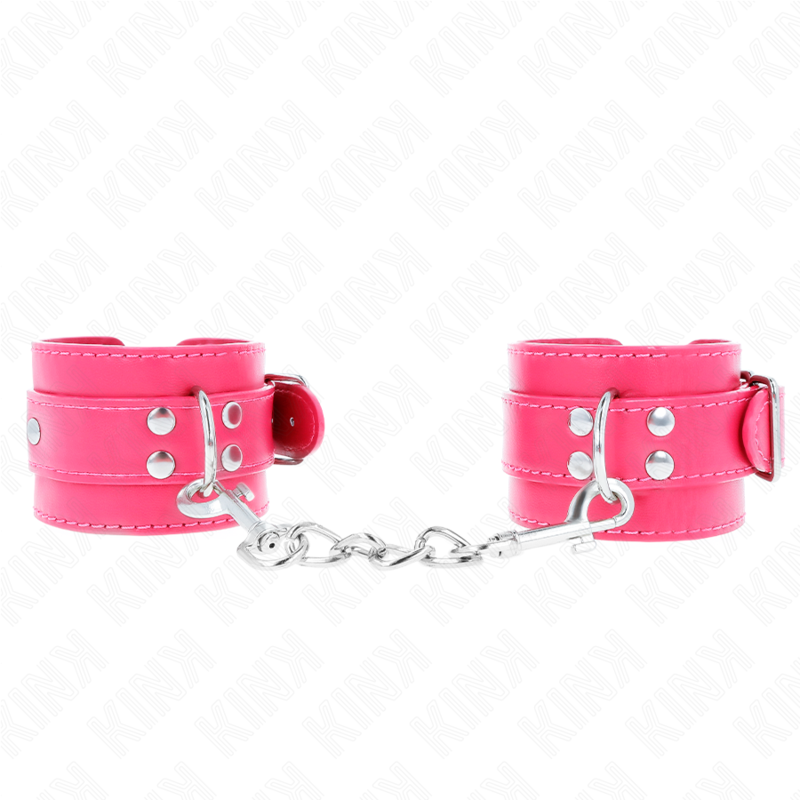 La marca KINK WRIST RESTRAINT nos facilita esta imagen de su producto KINK - MUÑEQUERAS FUCSIA CON DETALLES EN FUCSIA AJUSTABLE 20-28 CM X 5.5 CM para nuestro catálogo.