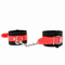 La marca KINK WRIST RESTRAINT nos facilita esta imagen de su producto KINK - MUÑEQUERAS DE NYLON NEGRO CON CORREA POLIPIEL ROJO AJUSTABLE 19-24 CM X 5.5 CM para nuestro catálogo.