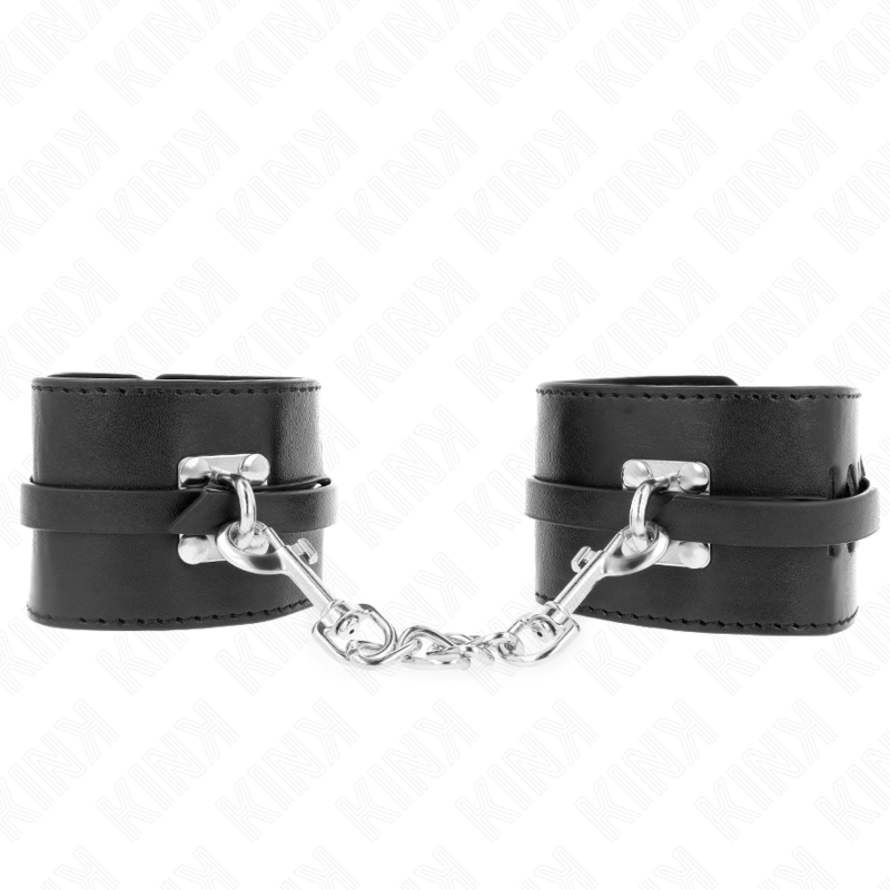 La marca KINK WRIST RESTRAINT nos facilita esta imagen de su producto KINK - MUÑEQUERAS DELUXE CON CIERRE DE CANDADO AJUSTABLE 14.5-21 CM X 6 CM para nuestro catálogo.