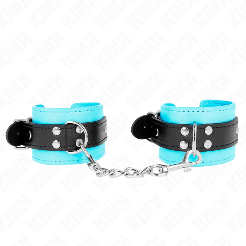 La marca KINK WRIST RESTRAINT nos facilita esta imagen de su producto KINK - MUÑEQUERAS CON GANCHO FORRO AZUL AJUSTABLE 20-28 CM X 5.5 CM para nuestro catálogo.