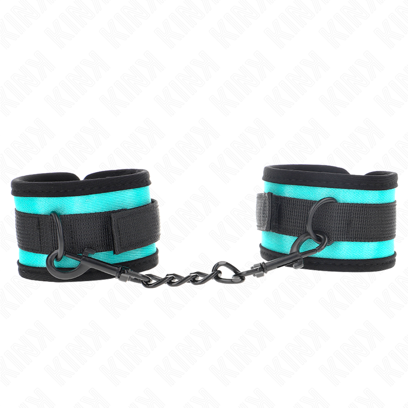 La marca KINK WRIST RESTRAINT nos facilita esta imagen de su producto KINK - MUÑEQUERAS NEGRO-AZUL AJUSTABLE 18-32 CM X 5 CM para nuestro catálogo.