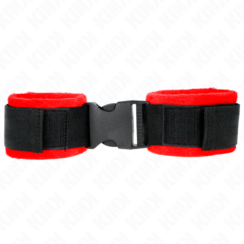 La marca KINK WRIST RESTRAINT nos facilita esta imagen de su producto KINK - MUÑEQUERAS NYLON ROJO-NEGRO MODELO 1 AJUSTABLE 25-35 CM X 6 CM para nuestro catálogo.