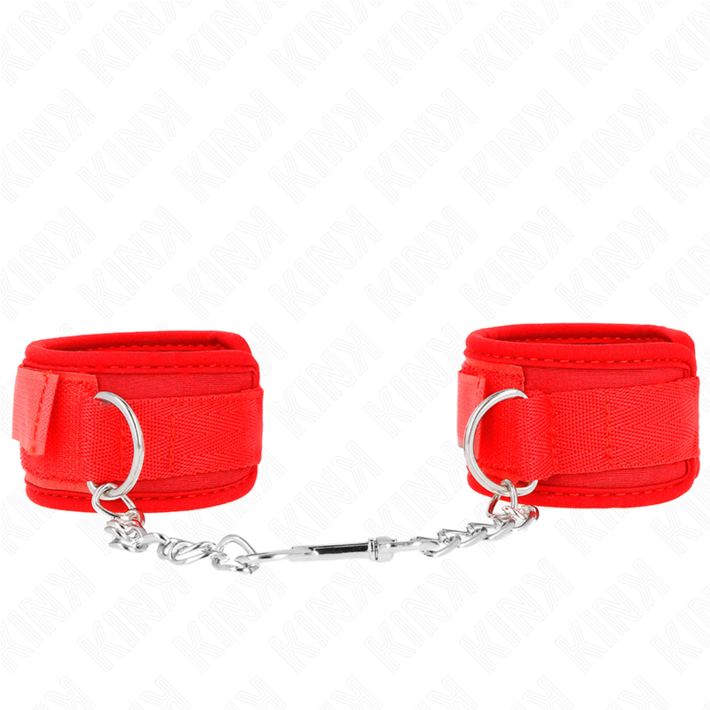 La marca KINK WRIST RESTRAINT nos facilita esta imagen de su producto KINK - MUÑEQUERAS NEOPRENO ROJO 42 X 5 CM para nuestro catálogo.