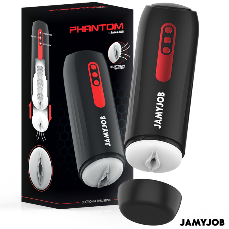La marca JAMYJOB nos facilita esta imagen de su producto JAMYJOB - PHANTOM MASTURBADOR VAGINA AUTOMÁTICO 5 MODOS SUCCIONADOR Y EMPUJE para nuestro catálogo.