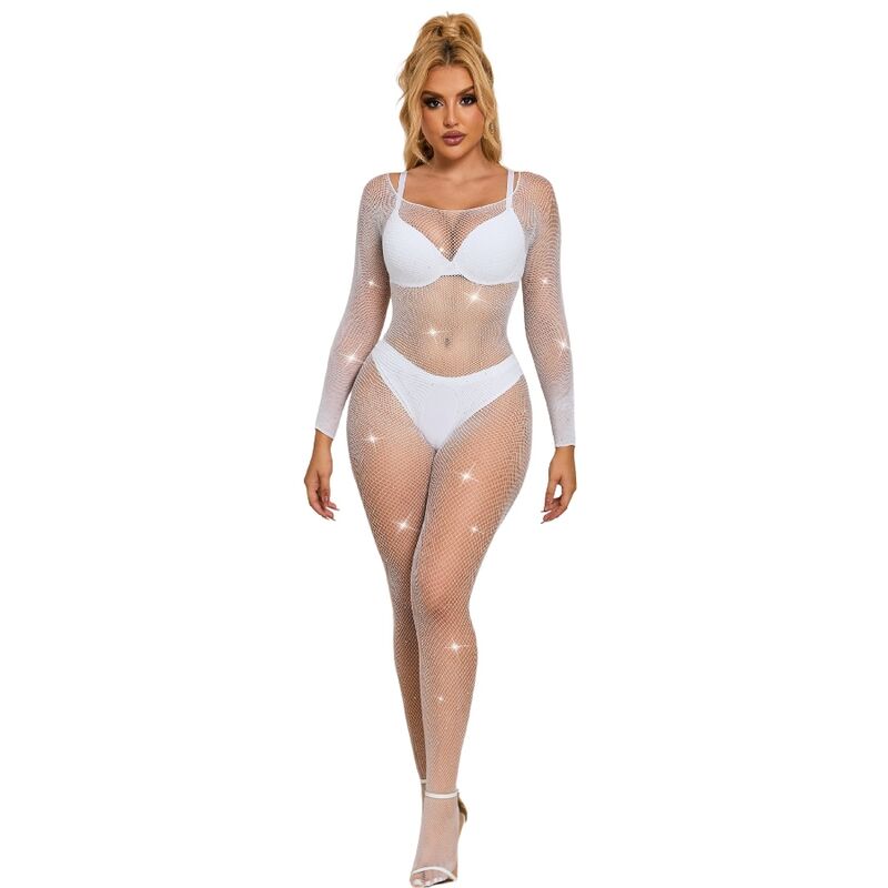 La marca SUBBLIME BODYSTOCKINGS nos facilita esta imagen de su producto SUBBLIME - 952396 BODYSTOCKING DE REJILLA CON DIAMANTES MANGA LARGA BLANCO TALLA ÚNICA para nuestro catálogo.