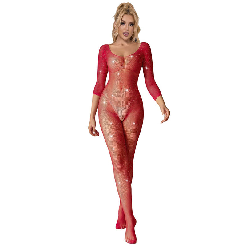 La marca SUBBLIME BODYSTOCKINGS nos facilita esta imagen de su producto SUBBLIME - 952419 BODYSTOCKING DE REJILLA CON DIAMANTES MANGA LARGA ROJO XS/M para nuestro catálogo.