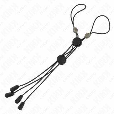 La marca KINK NIPPLE GRIP nos facilita esta imagen de su producto KINK - PINZAS PARA PEZONES DETALLE NEGRO CON ELÁSTICO NEGRO para nuestro catálogo.