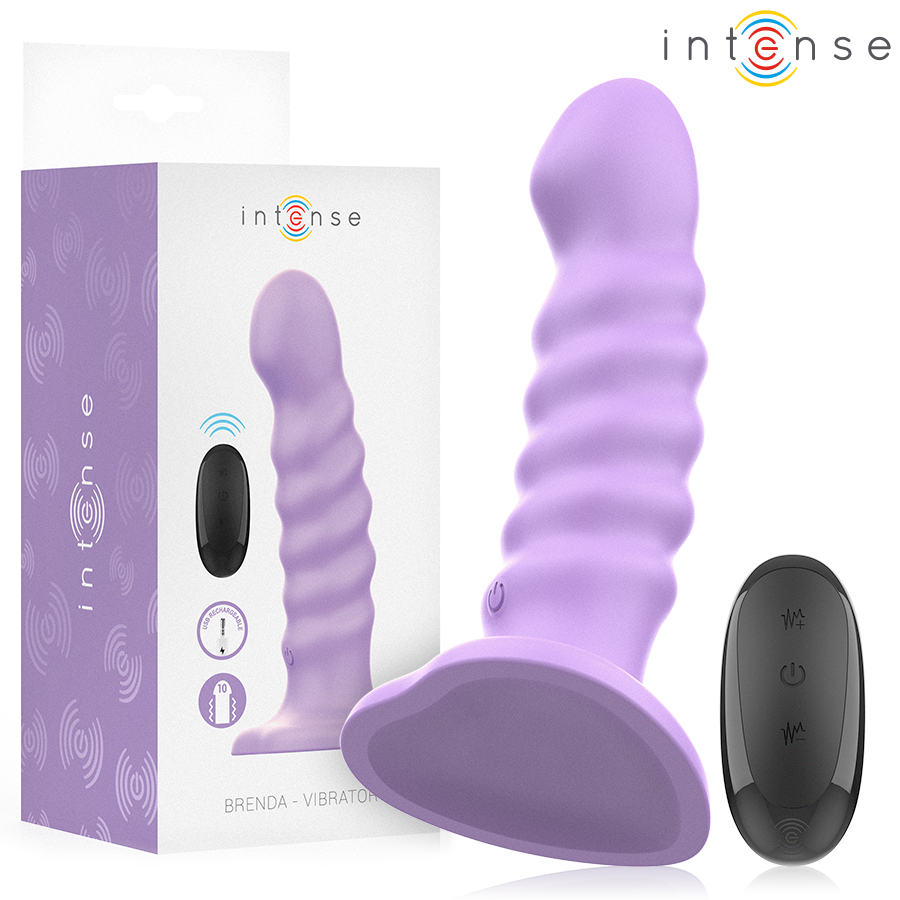 La marca INTENSE FUN nos facilita esta imagen de su producto INTENSE - BRENDA VIBRADOR TALLA M DISEÑO EN ESPIRAL 10 VIBRACIONES MORADO CONTROL REMOTO para nuestro catálogo.