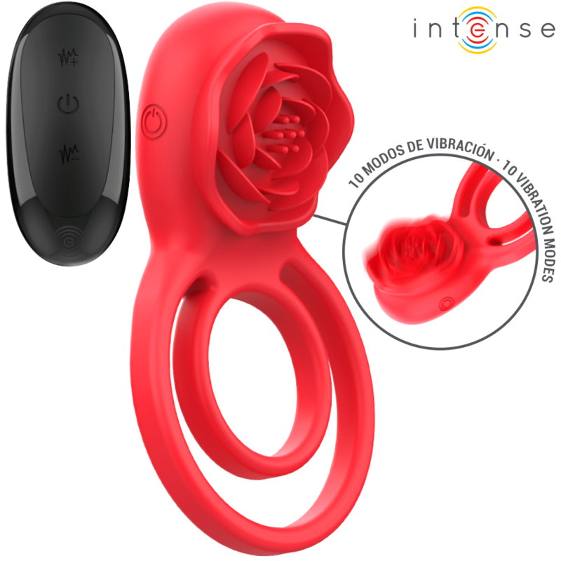 La marca INTENSE FUN nos facilita esta imagen de su producto INTENSE - GAIL ROSA ESTIMULADORA 10 VIBRACIONES ROJO CONTROL REMOTO para nuestro catálogo.