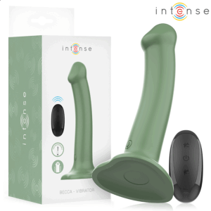 La marca INTENSE FUN nos facilita esta imagen de su producto INTENSE - BECCA VIBRADOR CON VENTOSA 10 VIBRACIONES VERDE CONTROL REMOTO para nuestro catálogo.
