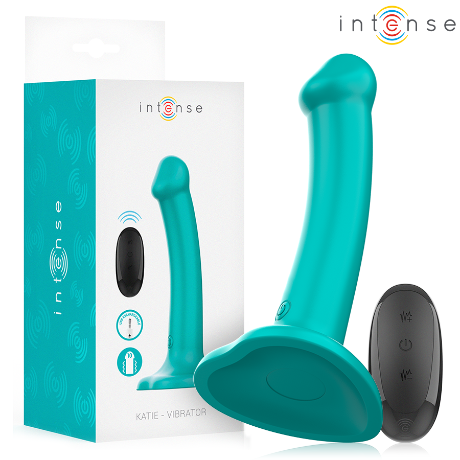 La marca INTENSE FUN nos facilita esta imagen de su producto INTENSE - KATIE VIBRADOR CON VENTOSA 10 VIBRACIONES AZUL OSCURO CONTROL REMOTO para nuestro catálogo.