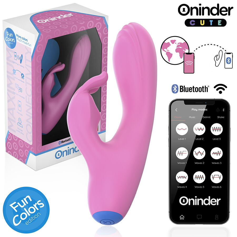 La marca ONINDER CUTE nos facilita esta imagen de su producto ONINDER CUTE - LOVE BUNNY VIBRADOR PUNTO G Y CLITORIS - APP MUNDIAL GRATUITA para nuestro catálogo.