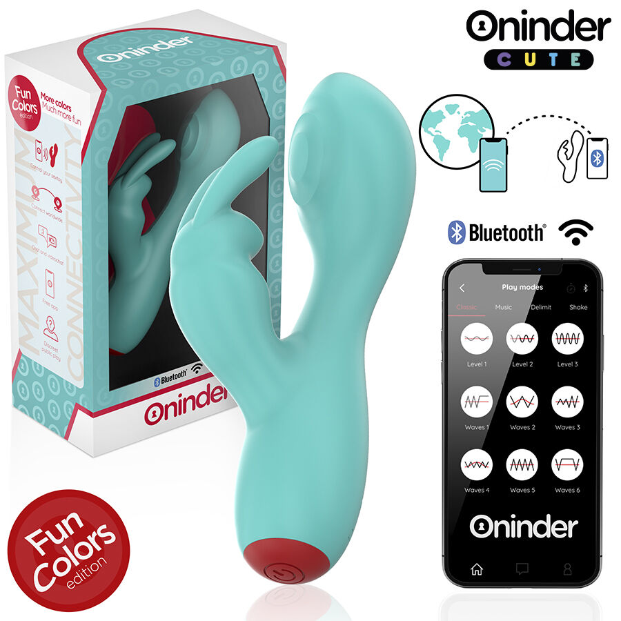 La marca ONINDER CUTE nos facilita esta imagen de su producto ONINDER CUTE - LOVE BUNNY VIBRADOR PUNTO G Y CLÍTORIS - APP MUNDIAL GRATUITA para nuestro catálogo.