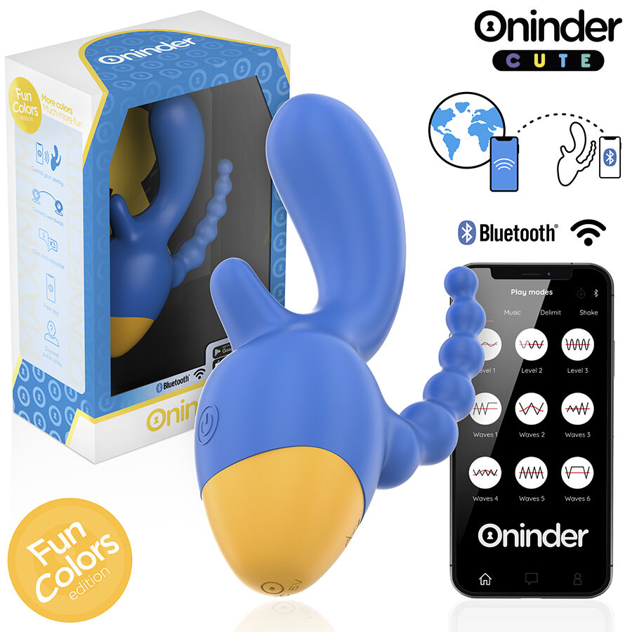 La marca ONINDER CUTE nos facilita esta imagen de su producto ONINDER CUTE - LOVE 3 SOME TRIPLE VIBRADOR - APP MUNDIAL GRATUITA para nuestro catálogo.