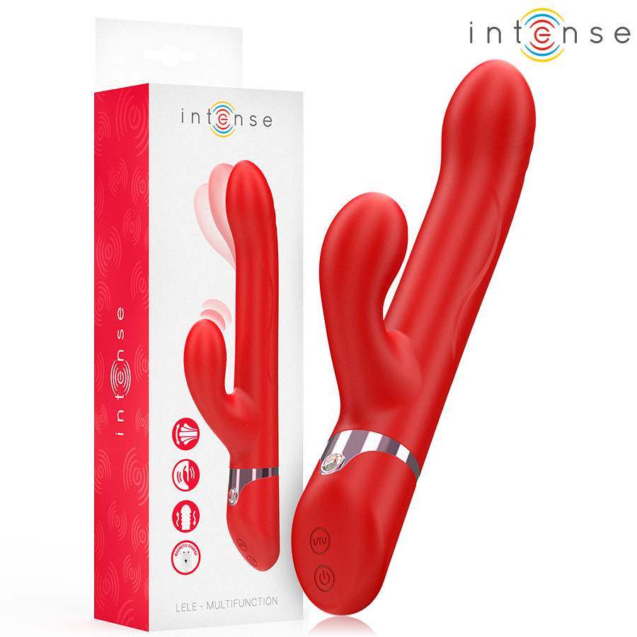 La marca INTENSE FUN nos facilita esta imagen de su producto INTENSE - LELE VIBRADOR MULTIFUNCIÓN ROTATORIO & OSCILACIÓN & ESTIMULACIÓN ROJO para nuestro catálogo.