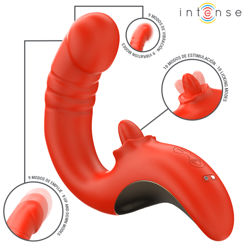 La marca INTENSE FUN nos facilita esta imagen de su producto INTENSE - PAULINA VIBRADOR & ESTIMULADOR EN FORMA DE U ROJO para nuestro catálogo.