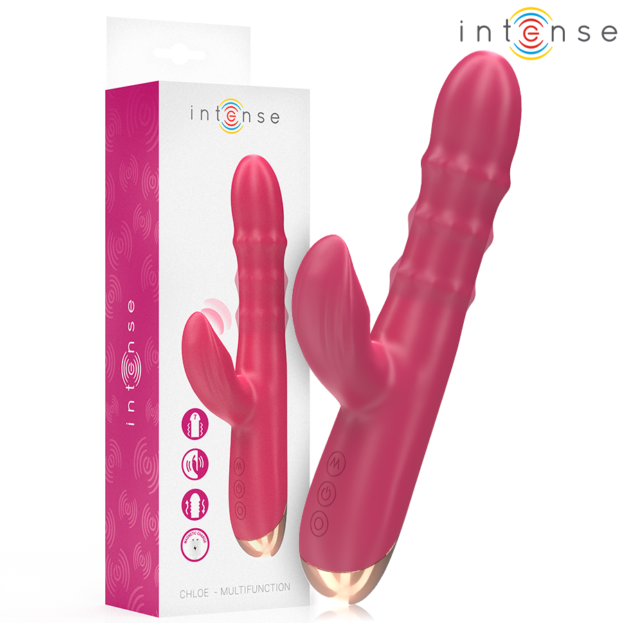 La marca INTENSE FUN nos facilita esta imagen de su producto INTENSE - CHLOE VIBRADOR MULTIFUNCIÓN 3 EN 1 ROJO para nuestro catálogo.