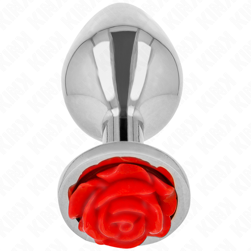 La marca KINK PLEASURE PLUGS nos facilita esta imagen de su producto KINK - PLUG ANAL ROSA ROJA TALLA M para nuestro catálogo.