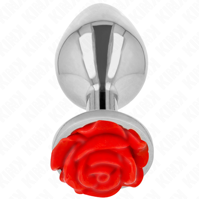 La marca KINK PLEASURE PLUGS nos facilita esta imagen de su producto KINK - PLUG ANAL ROSA ROJA TALLA L para nuestro catálogo.