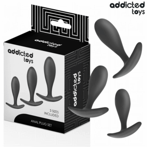 La marca ADDICTED TOYS nos facilita esta imagen de su producto ADDICTED TOYS - SET DE 3 PLUG ANAL SILICONA MODELO 2 para nuestro catálogo.