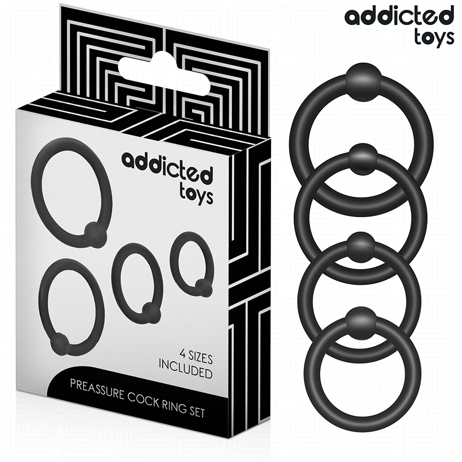 La marca ADDICTED TOYS nos facilita esta imagen de su producto ADDICTED TOYS - SET ANILLOS SILICONA DE PRESIÓN para nuestro catálogo.