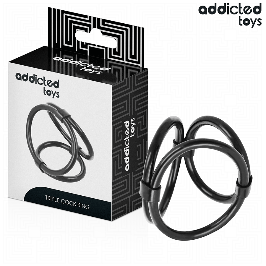 La marca ADDICTED TOYS nos facilita esta imagen de su producto ADDICTED TOYS - ANILLO TRIPLE PARA EL PENE para nuestro catálogo.