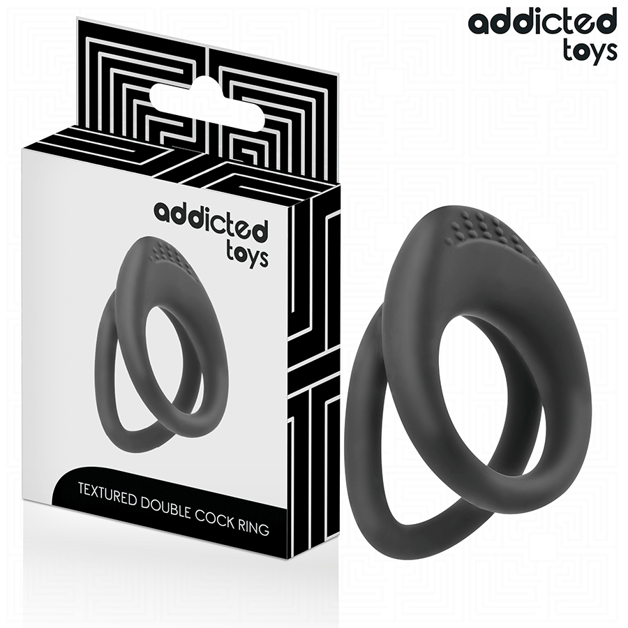 La marca ADDICTED TOYS nos facilita esta imagen de su producto ADDICTED TOYS - ANILLO TEXTURIZADO DOBLE PARA EL PENE para nuestro catálogo.