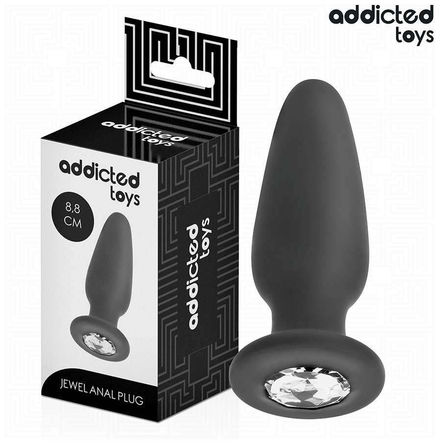 La marca ADDICTED TOYS nos facilita esta imagen de su producto ADDICTED TOYS - PLUG ANAL CON JOYA SILICONA TALLA S 8