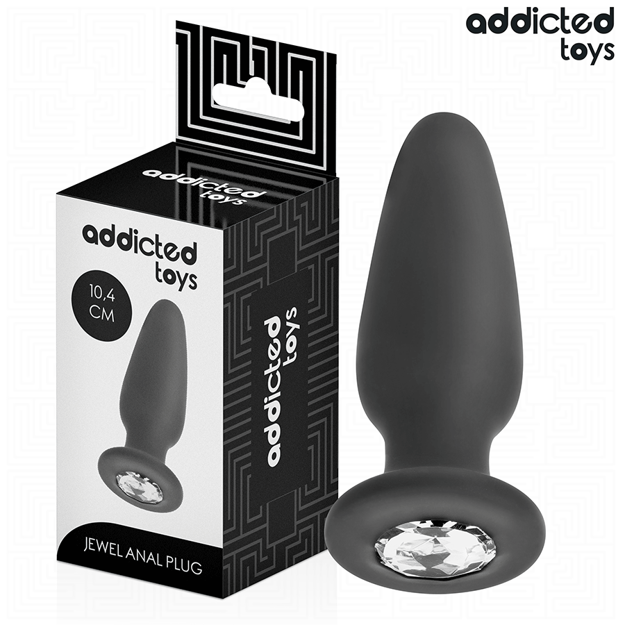 La marca ADDICTED TOYS nos facilita esta imagen de su producto ADDICTED TOYS - PLUG ANAL CON JOYA SILICONA TALLA M 10