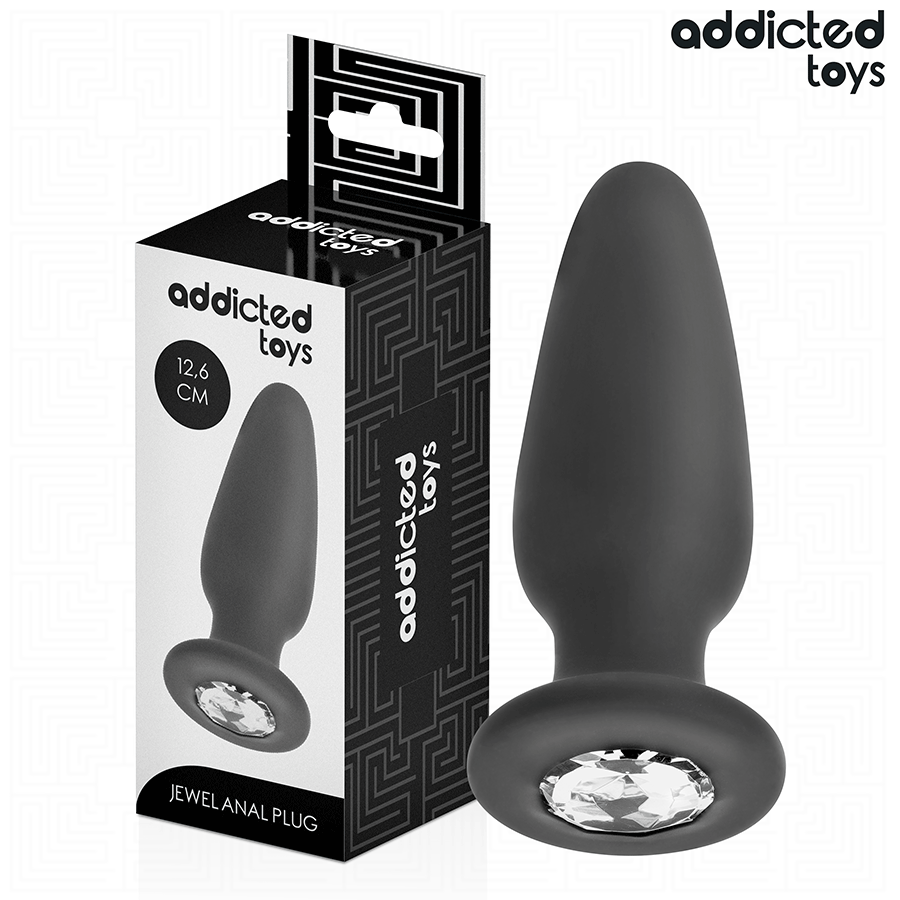 La marca ADDICTED TOYS nos facilita esta imagen de su producto ADDICTED TOYS - PLUG ANAL CON JOYA SILICONA TALLA L 12