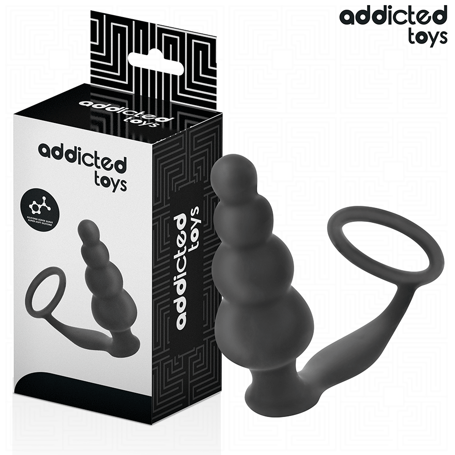 La marca ADDICTED TOYS nos facilita esta imagen de su producto ADDICTED TOYS - PLUG ANAL CON ANILLO SILICONA MODELO 5 para nuestro catálogo.