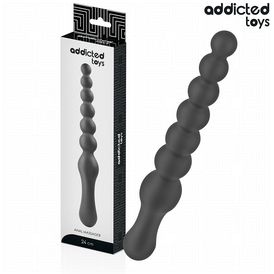 La marca ADDICTED TOYS nos facilita esta imagen de su producto ADDICTED TOYS - MASAJEADOR ANAL DOBLE SILICONA 24 CM para nuestro catálogo.