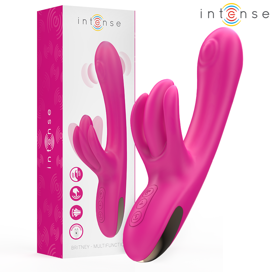 La marca INTENSE FUN nos facilita esta imagen de su producto INTENSE - BRITNEY VIBRADOR MULTIFUNCIÓN RABBIT 23 CM ROSA para nuestro catálogo.