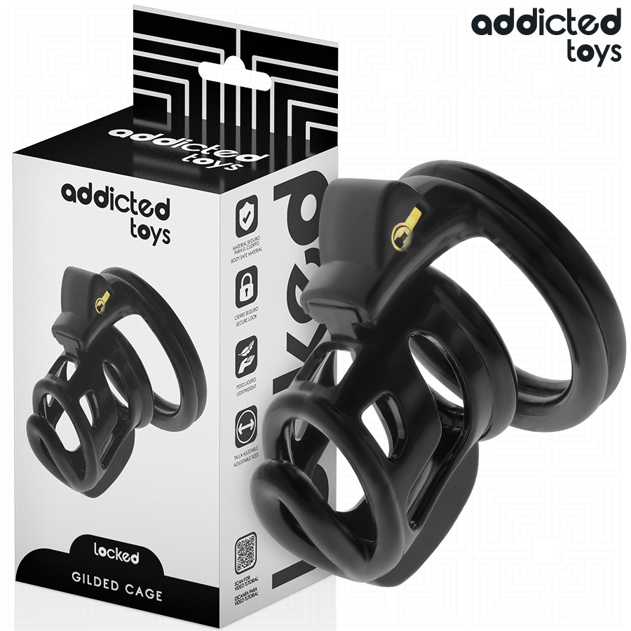La marca ADDICTED TOYS LOCKED nos facilita esta imagen de su producto ADDICTED TOYS LOCKED - GILDEN CAGE JAULA PARA PENE DE SILICONA 8