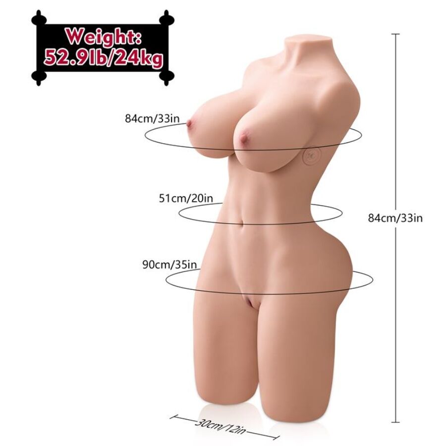 La marca XISE nos facilita esta imagen de su producto XISE - ERICA THRUSTING TORSO REALÍSTICO CON VIBRACIÓN FEMENINO 84 CM para nuestro catálogo.