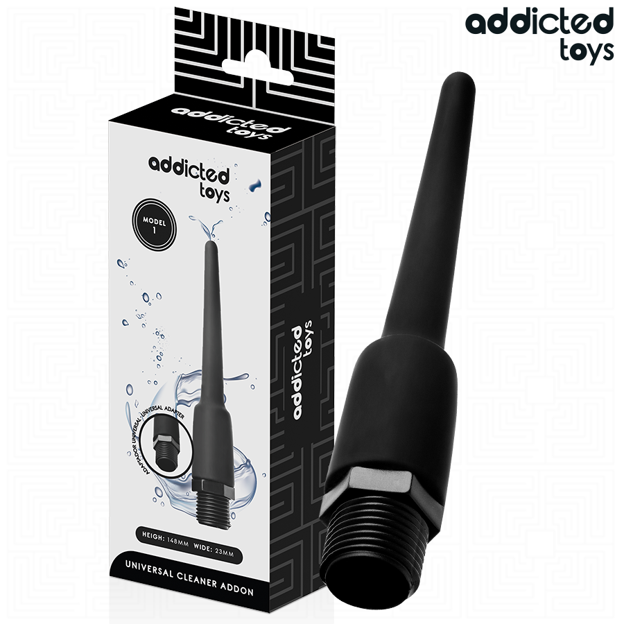 La marca ADDICTED TOYS nos facilita esta imagen de su producto ADDICTED TOYS - LIMPIADOR ANAL CON ADAPTADOR UNIVERSAL MODELO 1 para nuestro catálogo.