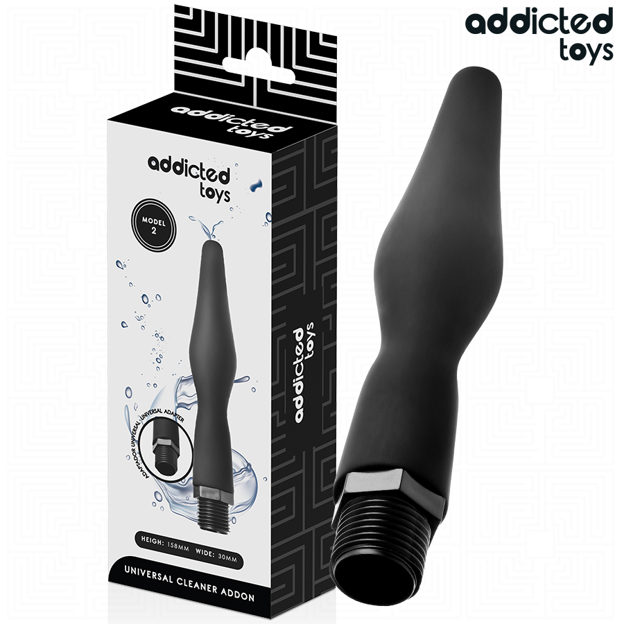La marca ADDICTED TOYS nos facilita esta imagen de su producto ADDICTED TOYS - LIMPIADOR ANAL CON ADAPTADOR UNIVERSAL MODELO 2 para nuestro catálogo.