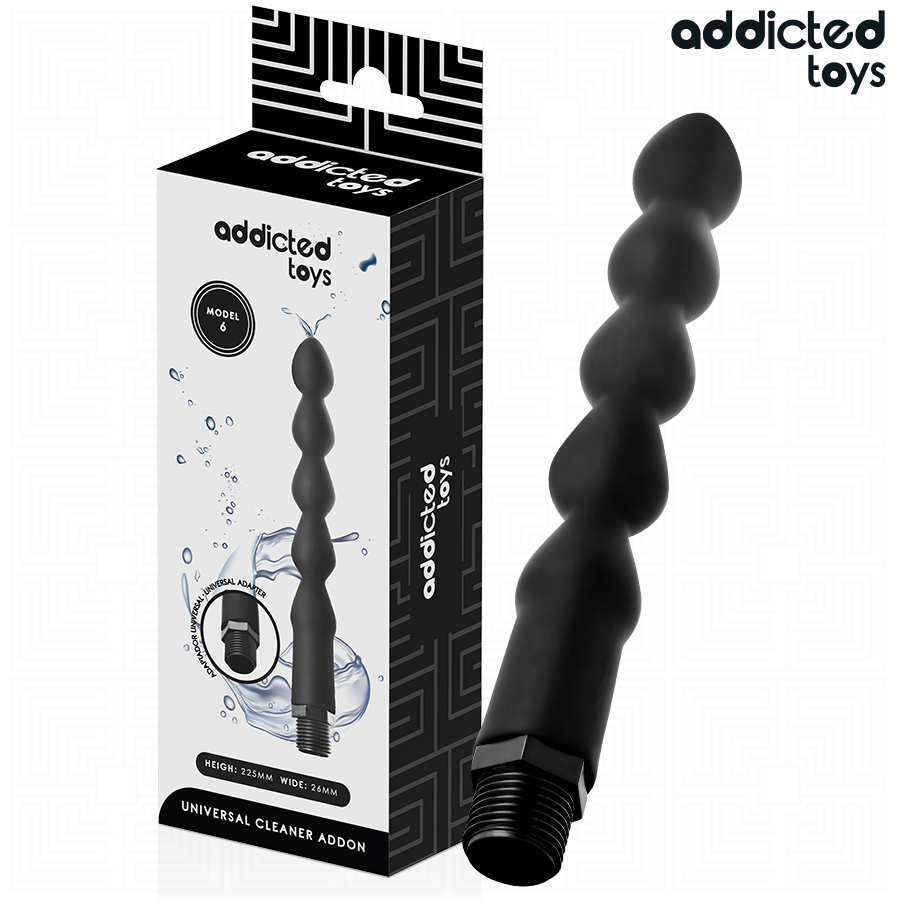 La marca ADDICTED TOYS nos facilita esta imagen de su producto ADDICTED TOYS - LIMPIADOR ANAL CON ADAPTADOR UNIVERSAL MODELO 6 para nuestro catálogo.