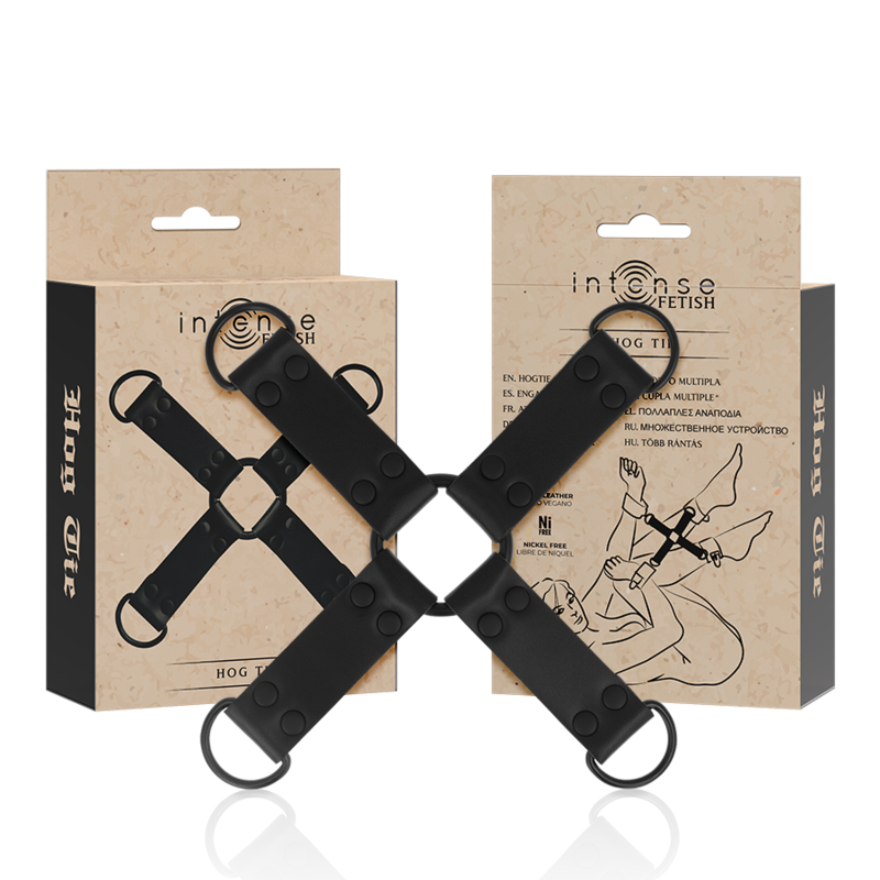 La marca INTENSE FETISH nos facilita esta imagen de su producto INTENSE - FETISH ENGANCHE MÚLTIPLE PARA MANOS Y PIES DE CUERO VEGANO para nuestro catálogo.