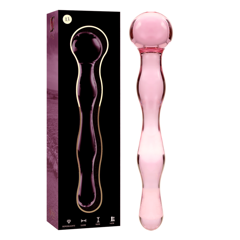 La marca NEBULA SERIES BY IBIZA nos facilita esta imagen de su producto NEBULA SERIES BY IBIZA - MODELO 13 DILDO CRISTAL ROSA 18 CM -O- 3.5 CM para nuestro catálogo.