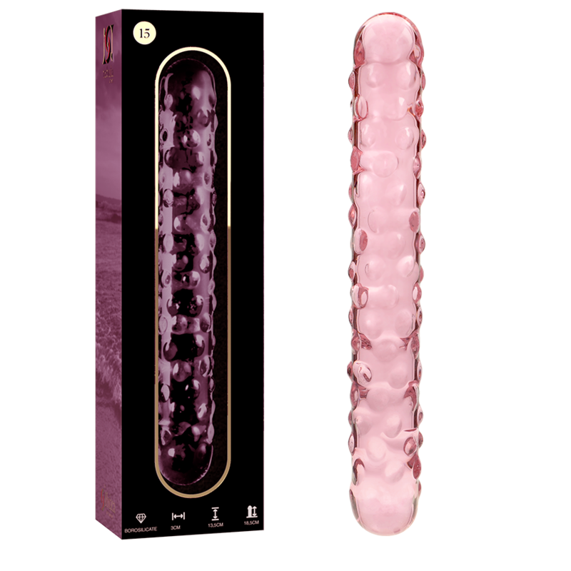 La marca NEBULA SERIES BY IBIZA nos facilita esta imagen de su producto NEBULA SERIES BY IBIZA - MODELO 15 DILDO CRISTAL ROSA 18.5 CM -O- 3 CM para nuestro catálogo.