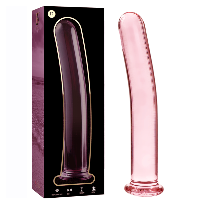La marca NEBULA SERIES BY IBIZA nos facilita esta imagen de su producto NEBULA SERIES BY IBIZA - MODELO 17 DILDO CRISTAL ROSA 18.5 CM -O- 3 CM para nuestro catálogo.