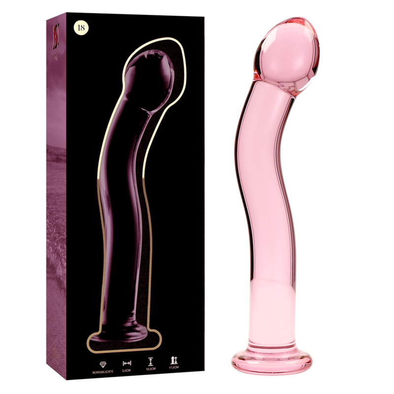 La marca NEBULA SERIES BY IBIZA nos facilita esta imagen de su producto NEBULA SERIES BY IBIZA - MODELO 18 DILDO CRISTAL ROSA 18.5 CM -O- 3.5 CM para nuestro catálogo.