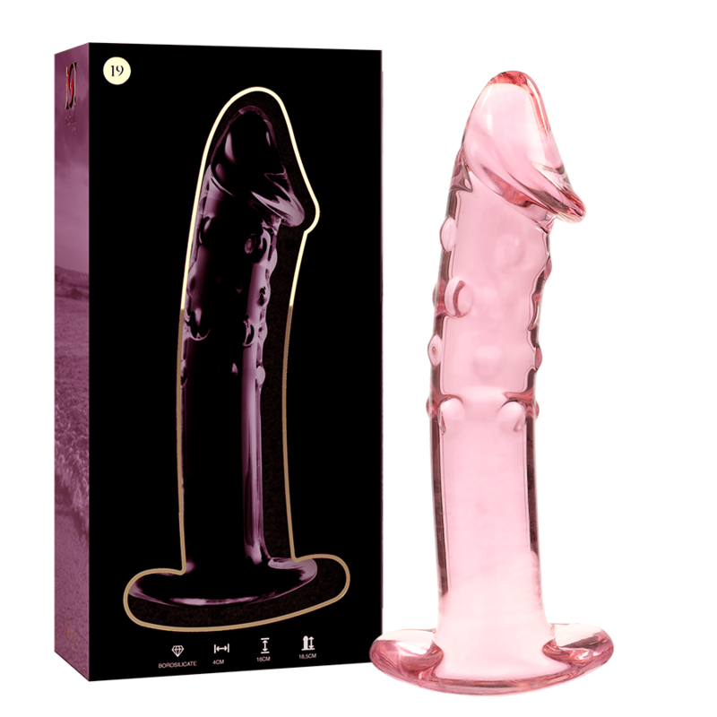 La marca NEBULA SERIES BY IBIZA nos facilita esta imagen de su producto NEBULA SERIES BY IBIZA - MODELO 19 DILDO CRISTAL ROSA 18.5 CM -O- 4 CM para nuestro catálogo.