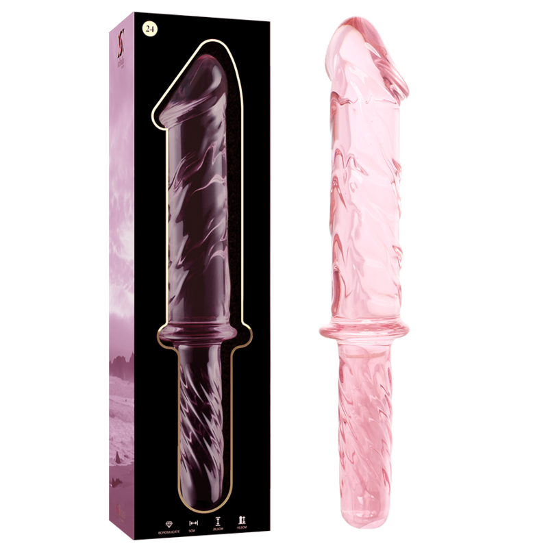 La marca NEBULA SERIES BY IBIZA nos facilita esta imagen de su producto NEBULA SERIES BY IBIZA - MODELO 24 DILDO CRISTAL ROSA 28.5 CM -O- 5 CM para nuestro catálogo.