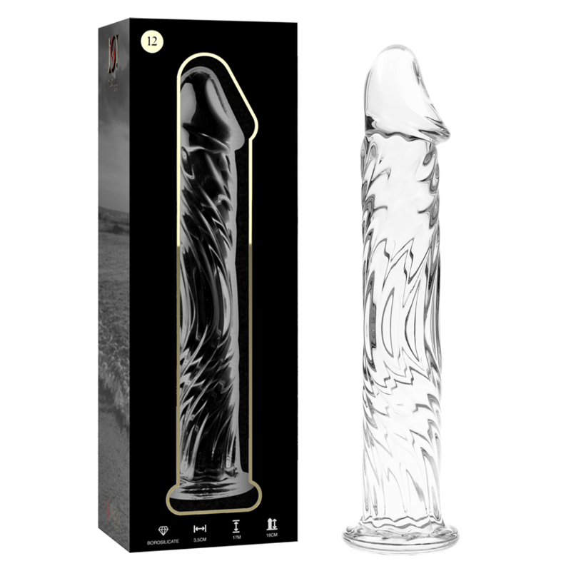 La marca NEBULA SERIES BY IBIZA nos facilita esta imagen de su producto NEBULA SERIES BY IBIZA - MODELO 12 DILDO CRISTAL TRANSPARENTE 17 CM -O- 3.5 CM para nuestro catálogo.