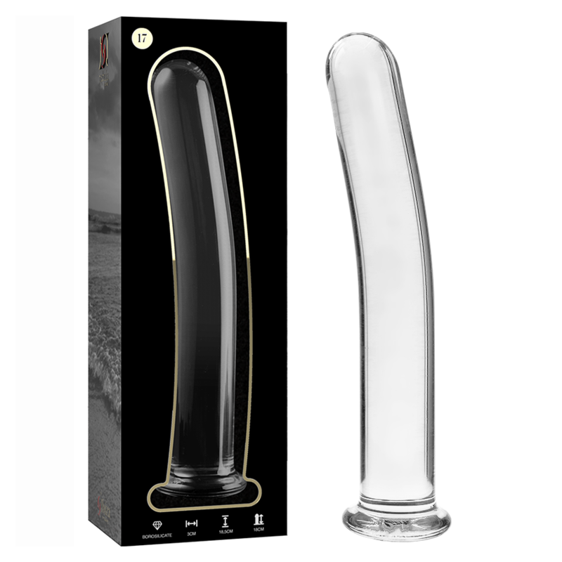 La marca NEBULA SERIES BY IBIZA nos facilita esta imagen de su producto NEBULA SERIES BY IBIZA - MODELO 17 DILDO CRISTAL TRANSPARENTE 18.5 CM -O- 3 CM para nuestro catálogo.