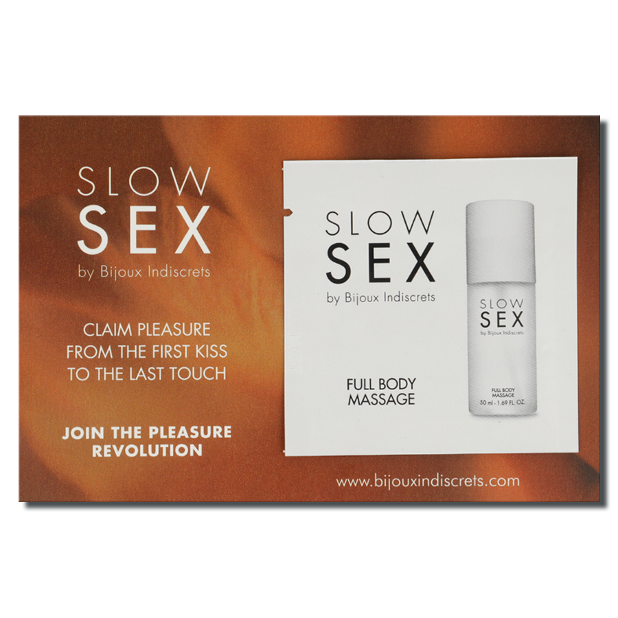 La marca BIJOUX SLOW SEX nos facilita esta imagen de su producto BIJOUX - SLOW SEX FULL BODY MASSAGE GEL DE MASAJE 2 ML para nuestro catálogo.