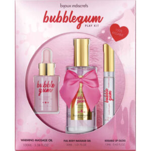 La marca BIJOUX LOVE COSMETIQUES nos facilita esta imagen de su producto BIJOUX - INDISCRETS BUBBLEGUM PLAY KIT CON ACEITE GEL & BRILLO DE LABIOS para nuestro catálogo.
